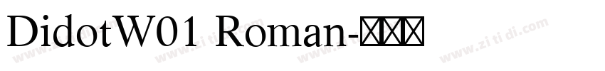 DidotW01 Roman字体转换
